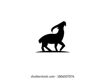 goat animal logo vector design