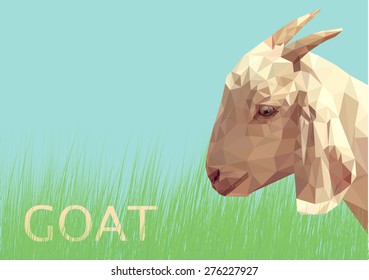 goat animal triangles vector design unusual