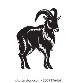 goat animal vector for farm industry icon