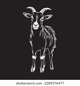 goat animal vector for farm industry icon