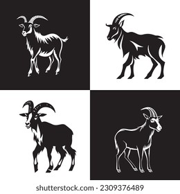 goat animal vector for farm industry icon