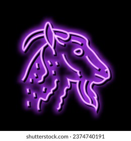 goat animal zoo neon light sign vector. goat animal zoo illustration