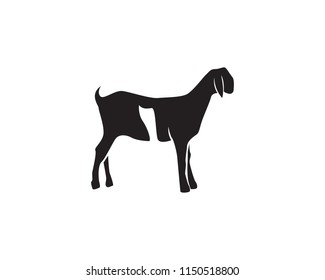 Goat black animal qur'ban symbols logo