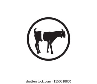 Goat Black Animal Qurban Symbols Logo Stock Vector (Royalty Free ...