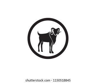 Goat black animal qur'ban symbols logo