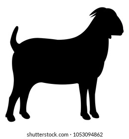 Goat black icon vector