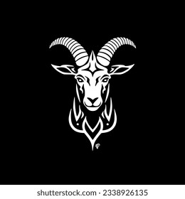 Goat - Black and White Isolated Icon - Vector illustration