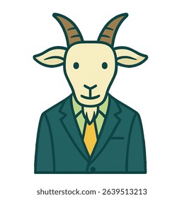 goat in a business suit animal vector on a white background
Vector animal in a suit on a white background