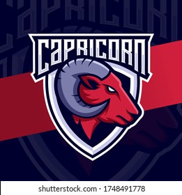 goat capricorn mascot esport logo design