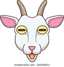 cartoon on net: Cartoon Goat Face Drawing