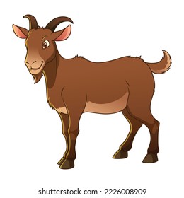 Goat Cartoon Animal Illustration Color