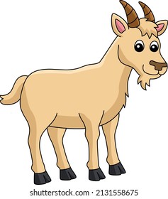 Goat Cartoon Colored Clipart Illustration