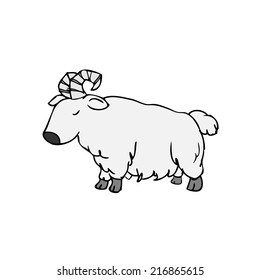 Goat cartoon drawing characters doodle