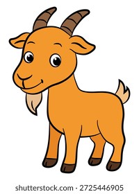 A goat with a cartoon face vector