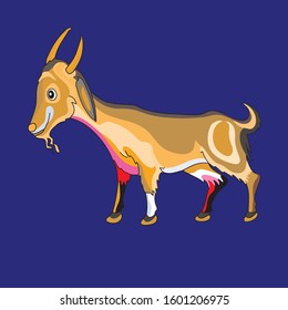 Goat cartoon.in the graphic arts,refers to pre-made images used to illustrate any medium cartoon.