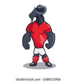 Goat cartoon mascot design illustration