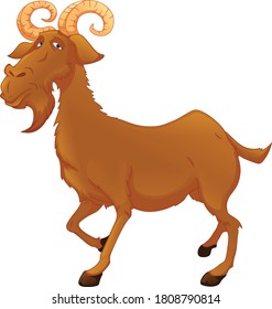 goat cartoon on a white background