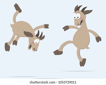 Goat cartoon in vector