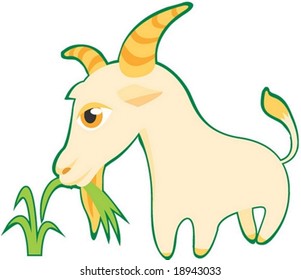 Goat Character on white background