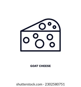 goat cheese icon. Thin line goat cheese icon from culture and civilization collection. Outline vector isolated on white background. Editable goat cheese symbol can be used web and mobile