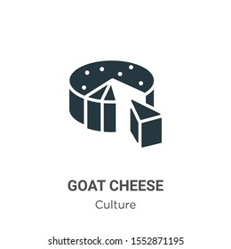 Goat cheese vector icon on white background. Flat vector goat cheese icon symbol sign from modern culture collection for mobile concept and web apps design.