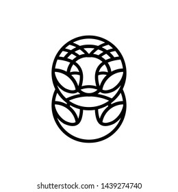 goat with a circle logo template