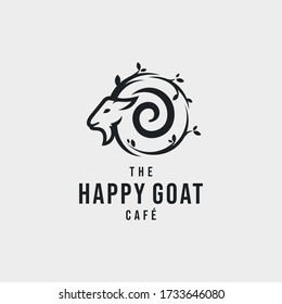 Goat Coffee Seed espresso logo design retro vintage illustration