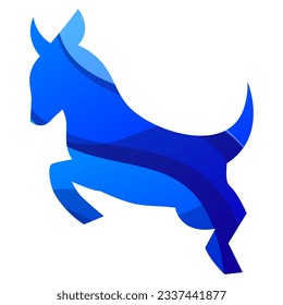 goat colorful gradient style vector design