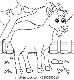 Goat Coloring Page For Kids