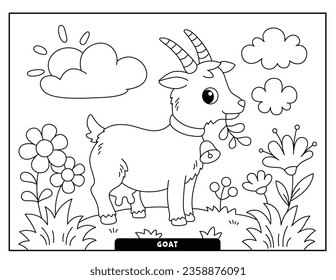 Goat coloring pages for kids