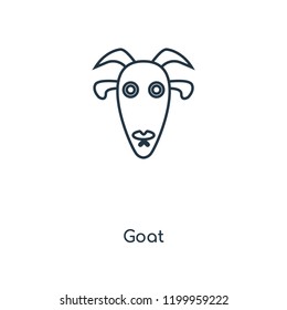 Goat concept line icon. Linear Goat concept outline symbol design. This simple element illustration can be used for web and mobile UI/UX.