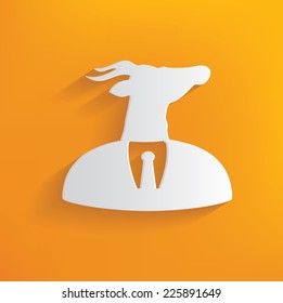 Goat concept on yellow background,clean vector