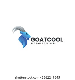 Goat Cool Gradient Colorful Logo