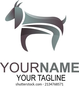 Goat creative illustration logo icon design