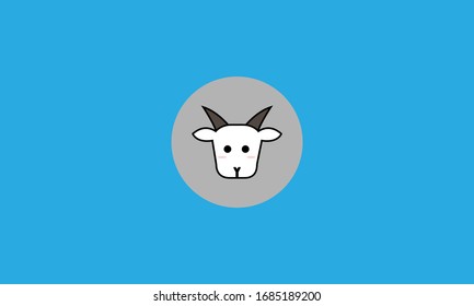 GOAT cute head icon vector illustration.