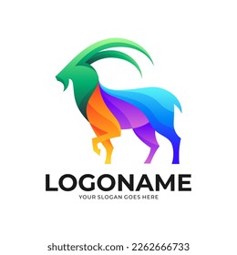 Goat design logo icon, Logo design template
