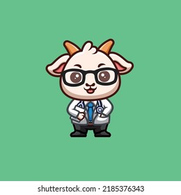 ZiegenDoctor Cute Creative Kawaii Cartoon Mascot Logo