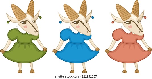 goat in a dress set