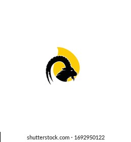 Goat drop shape concept Logo Template Design. Mountain goat vector logo design. Goat head Logo Template vector icon illustration design	
