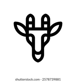 Goat. Editable stroke vector icon.