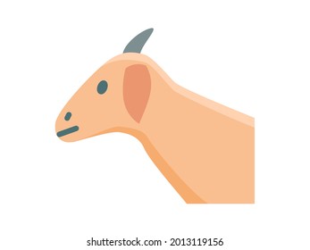 goat eid adha single isolated icon with flat style