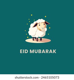 Goat Eid Al-Adha Template. Eid al-Adha Wishes Template