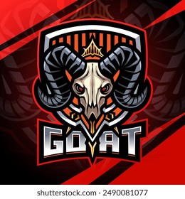 Goat esport mascot logo design