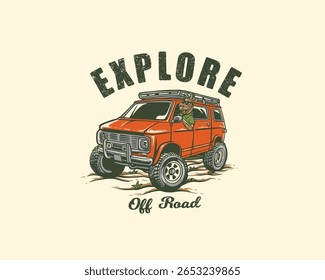 Goat explore off road illustration