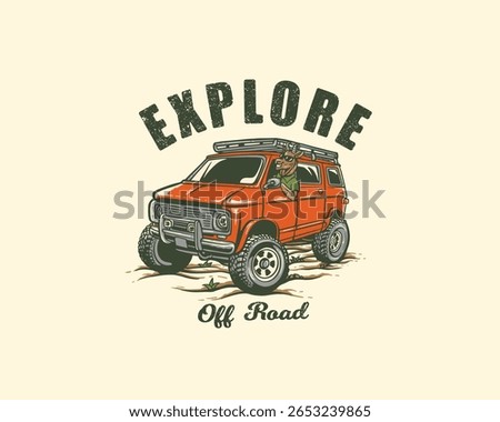 Goat explore off road illustration