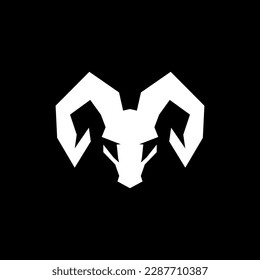 Goat face geometric modern logo design