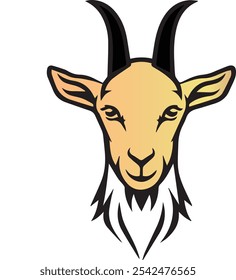 Icono de cara de cabra Diseño de logotipo de cabra