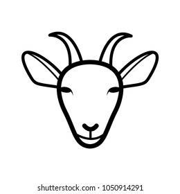 goat face icon vector