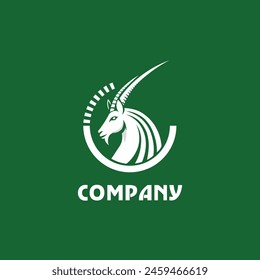 Concepto de diseño de logotipo de Goat Face