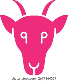 Goat Face single vector icon illustration